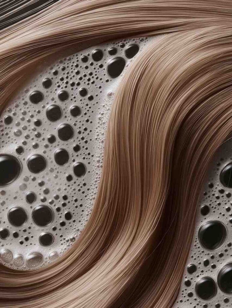 A girl testing her hair porosity to get the best hair care routine